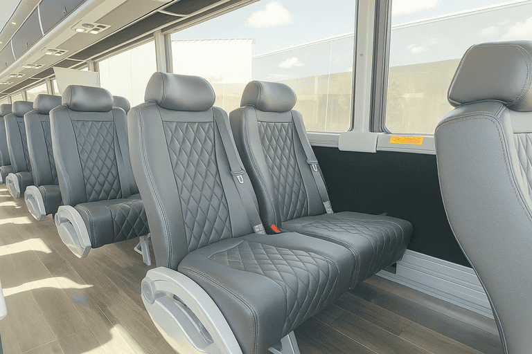 interior of Coach Bus Beaumont charter bus